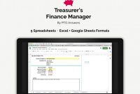 Financial Reporting Templates In Excel Unique Pta Pto Treasurers Finance Manager Treasurer Etsy