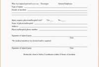 Generic Incident Report Template New Work Release forms Templates