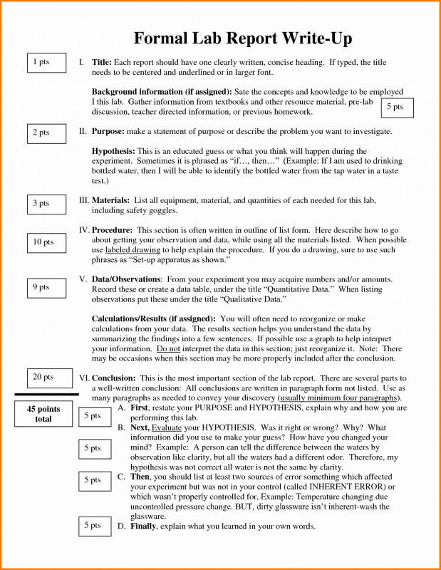 Lab Report Template Middle School Unique 5 Sample Lab Report Chemistry Latter Example Template