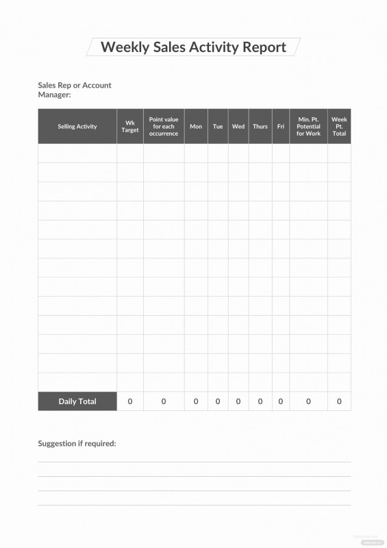 Sales Rep Visit Report Template Unique Weekly Sales Report Template Best Of Templates In Word Free Ppt Pdf