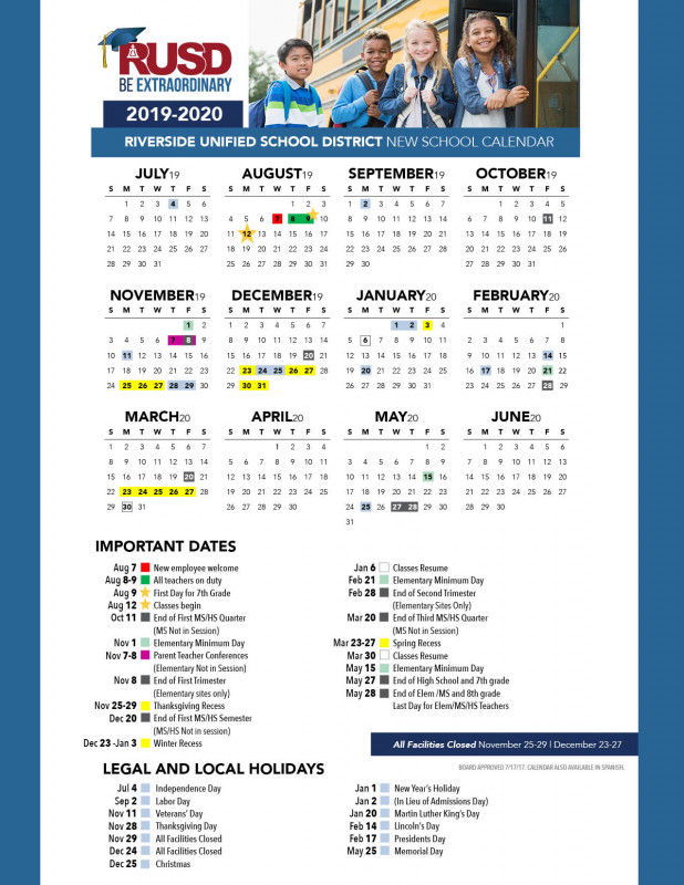 School Progress Report Template Unique District Calendar Riverside Unified School District