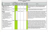 Stoplight Report Template New Qa Status Report Template Excel Pm T Report Template
