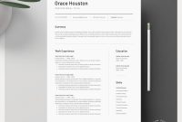 Brochure Templates for Word 2007 New Clean Modern Resume Template 3 Page Cv Template Cover Etsy