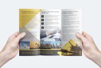 One Sided Brochure Template Awesome Free Trifold Business Flyer Template
