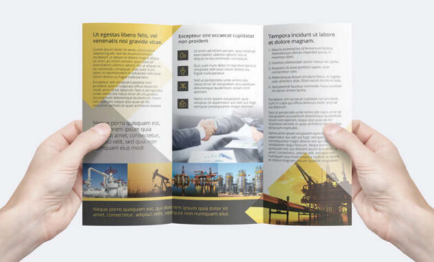 One Sided Brochure Template Awesome Free Trifold Business Flyer Template