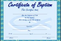 Baptism Certificate Template Word 10