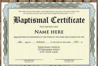 Baptism Certificate Template Word 8