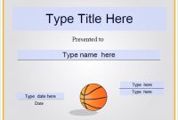 Basketball Camp Certificate Template 5