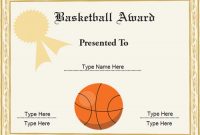 Basketball Certificate Template 8