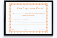 Best Performance Certificate Template 5