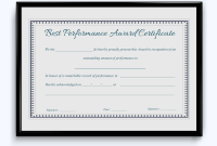 Best Performance Certificate Template 6