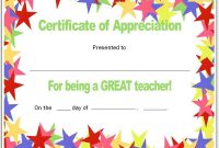 Best Teacher Certificate Templates Free 6