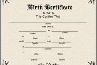 Birth Certificate Fake Template 4