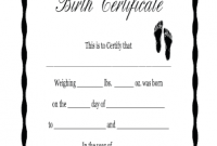 Birth Certificate Fake Template 5