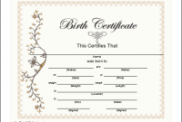 Birth Certificate Fake Template 7