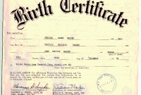 Birth Certificate Fake Template 9