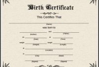 Birth Certificate Template for Microsoft Word 4