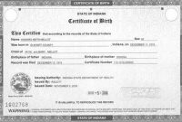Birth Certificate Template for Microsoft Word 6