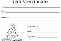 Black and White Gift Certificate Template Free 6