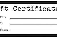 Black and White Gift Certificate Template Free 9