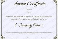 Blank Award Certificate Templates Word 3