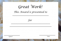 Blank Award Certificate Templates Word 7