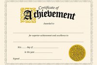 Blank Certificate Of Achievement Template 2