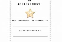 Blank Certificate Of Achievement Template 4
