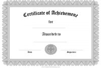 Blank Certificate Of Achievement Template 5