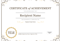Blank Certificate Of Achievement Template 6
