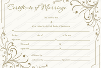Blank Marriage Certificate Template 7