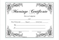 Blank Marriage Certificate Template 9