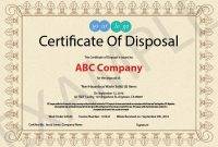 Certificate Of Disposal Template 3