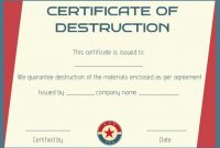 Certificate Of Disposal Template 6