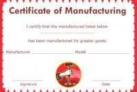 Certificate Of Manufacture Template 9