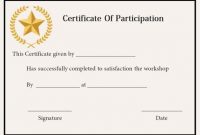 Certificate Of Participation In Workshop Template 5