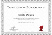 Certificate Of Participation In Workshop Template 8