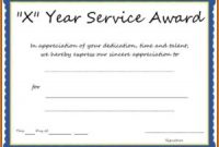 Multi-year Service Award Certificate Template