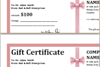 Company Gift Certificate Template 4