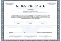 Corporate Share Certificate Template 9