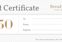 Custom Gift Certificate Template 2