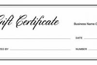 Custom Gift Certificate Template 3