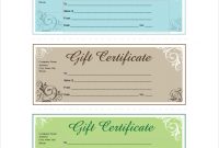 Custom Gift Certificate Template 9