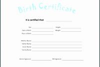 Editable Birth Certificate Template qytN5 Elegant birth certificate template for boy