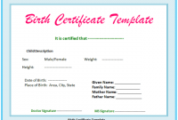 Editable Birth Certificate Template 13