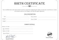 Editable Birth Certificate Template 6