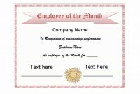 Employee Of the Month Certificate Templates 2