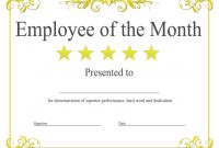 Employee Of the Month Certificate Templates 3