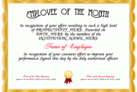 Employee Of the Month Certificate Templates 8