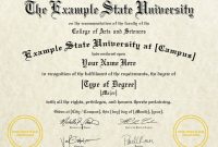Fake Diploma Certificate Template 11
